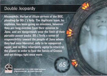 2002 Rittenhouse Stargate SG-1 Season 4 #65 Meanwhile, Harlan of Altair arrives at the SGC Back