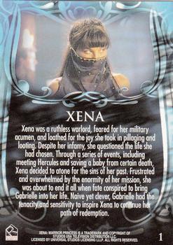 2002 Rittenhouse Xena Beauty & Brawn #1 Xena was a ruthless warlord, feared for her mi Back