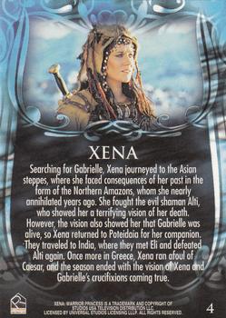2002 Rittenhouse Xena Beauty & Brawn #4 Searching for Gabrielle, Xena journeyed to the Back