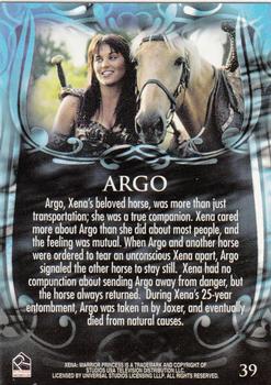 2002 Rittenhouse Xena Beauty & Brawn #39 Argo, Xena's beloved horse, was more than jus Back
