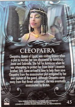 2002 Rittenhouse Xena Beauty & Brawn #45 Cleopatra, Queen of Egypt, was visiting Greec Back
