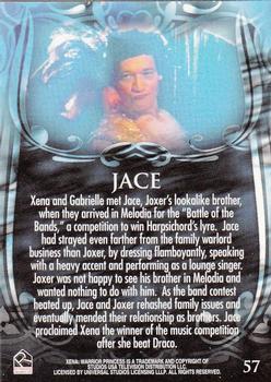 2002 Rittenhouse Xena Beauty & Brawn #57 Xena and Gabrielle met Jace, Joxer's lookalik Back