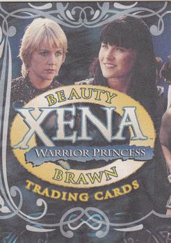 2002 Rittenhouse Xena Beauty & Brawn #71 Bonus Checklist / Triptych Front