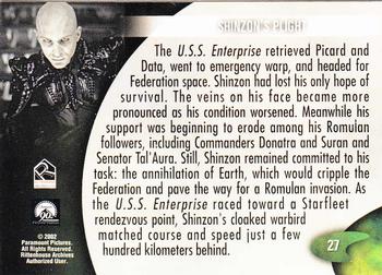 2002 Rittenhouse Star Trek: Nemesis #27 Shinzon's Plight Back
