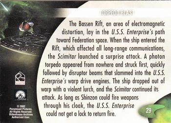 2002 Rittenhouse Star Trek: Nemesis #29 Torpedo Blast Back