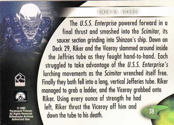 2002 Rittenhouse Star Trek: Nemesis #38 Riker vs. Viceroy Back
