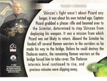 2002 Rittenhouse Star Trek: Nemesis #40 Picard's Mission Back