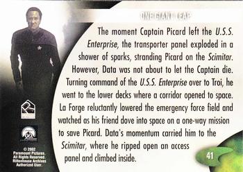 2002 Rittenhouse Star Trek: Nemesis #41 One Giant Leap Back
