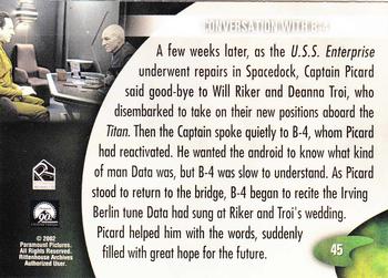 2002 Rittenhouse Star Trek: Nemesis #45 Conversation with B-4 Back
