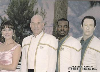 2002 Rittenhouse Star Trek: Nemesis #47 Bonus Checklist / Cast Montage Front