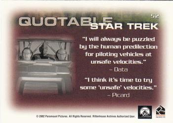 2002 Rittenhouse Star Trek: Nemesis #52 