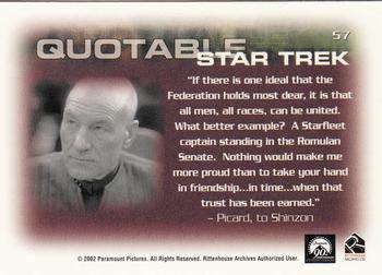2002 Rittenhouse Star Trek: Nemesis #57 