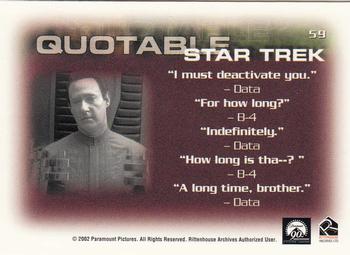 2002 Rittenhouse Star Trek: Nemesis #59 