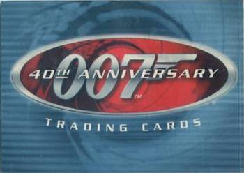 2002 Rittenhouse James Bond 40th Anniversary #1 Base Cards Checklist Front