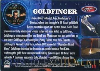 2002 Rittenhouse James Bond 40th Anniversary #11 Goldfinger (James Bond) Back