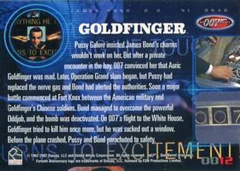 2002 Rittenhouse James Bond 40th Anniversary #12 Goldfinger (Oddjob) Back