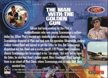 2002 Rittenhouse James Bond 40th Anniversary #29 The Man With The Golden Gun (James Bond) Back