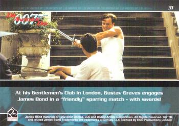 2002 Rittenhouse James Bond Die Another Day #31 At his Gentlemen's Club in London, Gustav Graves Back