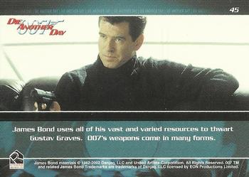 2002 Rittenhouse James Bond Die Another Day #45 James Bond uses all of his vast and varied resour Back