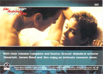 2002 Rittenhouse James Bond Die Another Day #60 With their mission complete and Gustav Graves' di Back