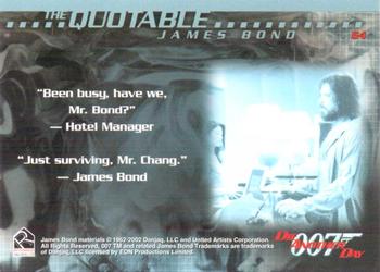 2002 Rittenhouse James Bond Die Another Day #64 