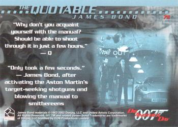 2002 Rittenhouse James Bond Die Another Day #78 