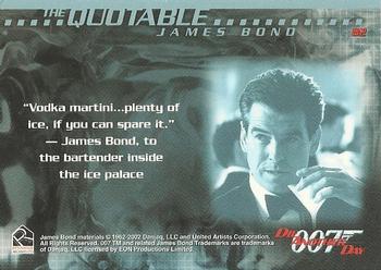 2002 Rittenhouse James Bond Die Another Day #82 