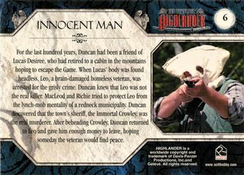2003 Rittenhouse The Complete Highlander (TV) #6 Innocent Man Back