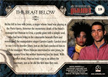 2003 Rittenhouse The Complete Highlander (TV) #18 The Beast Below Back