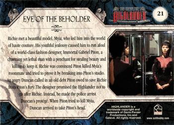 2003 Rittenhouse The Complete Highlander (TV) #21 Eye of the Beholder Back
