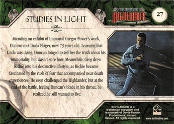 2003 Rittenhouse The Complete Highlander (TV) #27 Studies in Light Back