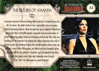 2003 Rittenhouse The Complete Highlander (TV) #32 The Return of Amanda Back