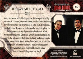 2003 Rittenhouse The Complete Highlander (TV) #80 The Wrath of Kali Back