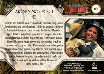 2003 Rittenhouse The Complete Highlander (TV) #100 Money No Object Back