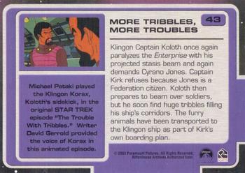 2003 Rittenhouse Star Trek: The Complete Star Trek: Animated Adventures  #43 Klingon Captain Koloth once again paralyzes th Back