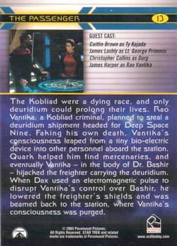 2003 Rittenhouse The Complete Star Trek Deep Space Nine #13 The Kobliad were a dying race, and only deurid Back