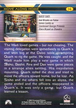 2003 Rittenhouse The Complete Star Trek Deep Space Nine #14 The Wadi loved games - but not cheating. The v Back