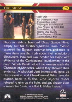 2003 Rittenhouse The Complete Star Trek Deep Space Nine #28 Bajoran raiders boarded Deep Space Nine, empty Back
