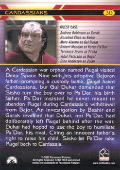 2003 Rittenhouse The Complete Star Trek Deep Space Nine #30 A Cardassian war orphan named Rugal visited De Back