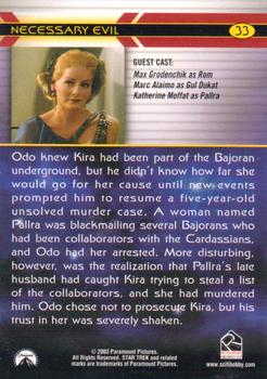 2003 Rittenhouse The Complete Star Trek Deep Space Nine #33 Odo knew Kira had been part of the Bajoran und Back