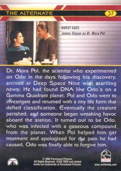 2003 Rittenhouse The Complete Star Trek Deep Space Nine #37 Dr. Mora Pol, the scientist who experimented o Back