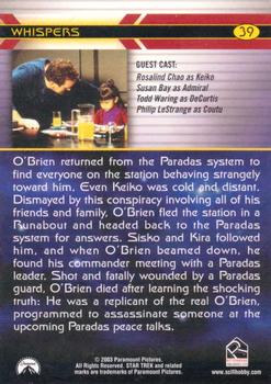 2003 Rittenhouse The Complete Star Trek Deep Space Nine #39 O'Brien returned from the Paradas system to fi Back