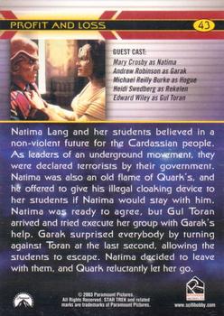 2003 Rittenhouse The Complete Star Trek Deep Space Nine #43 Natima Lang and her students believed in a non Back