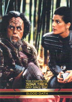 2003 Rittenhouse The Complete Star Trek Deep Space Nine #44 The legendary Klingon warriors Kang, Kor and K Front