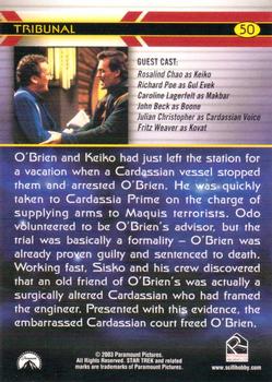 2003 Rittenhouse The Complete Star Trek Deep Space Nine #50 O'Brien and Keiko had just left the station fo Back