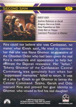 2003 Rittenhouse The Complete Star Trek Deep Space Nine #57 Kira could not believe she was Cardassian, no Back