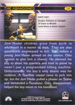 2003 Rittenhouse The Complete Star Trek Deep Space Nine #58 Jem'Hadar children grow from birth to adulthoo Back