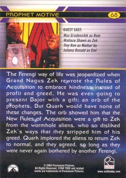 2003 Rittenhouse The Complete Star Trek Deep Space Nine #68 The Ferengi way of life was jeopardized when G Back