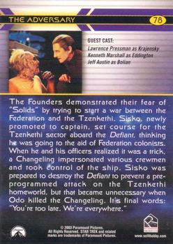 2003 Rittenhouse The Complete Star Trek Deep Space Nine #78 The Founders demonstrated their fear of 