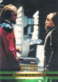 2003 Rittenhouse The Complete Star Trek Deep Space Nine #97 Worf, in command of the Defiant during a Kling Front